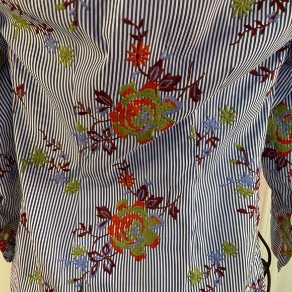 Finley Blue Striped Floral Tunic - Picture 6 of 9